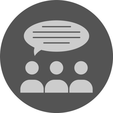 Union Meeting web simgesi, basit vektör illüstrasyonu