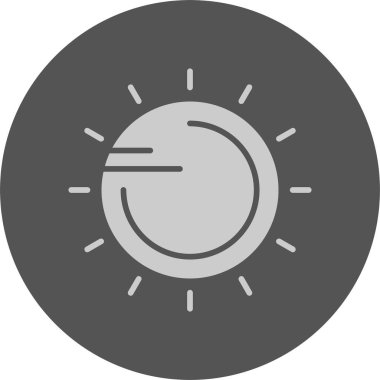 güneş web simgesi, basit vektör illüstrasyonu