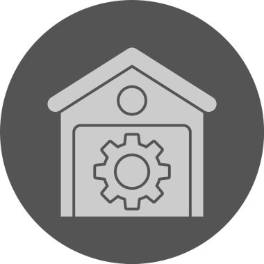 Atölye web simgesi, basit vektör illüstrasyonu