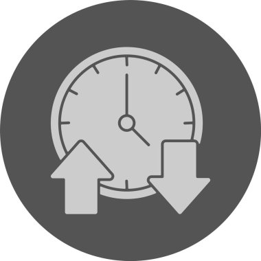 Saat simgesi vektör illüstrasyonu 