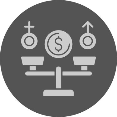 Eşit Ödeme web simgesi, basit vektör illüstrasyonu