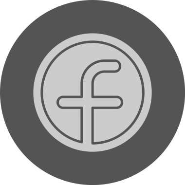 Facebook icon, vector illustration simple design