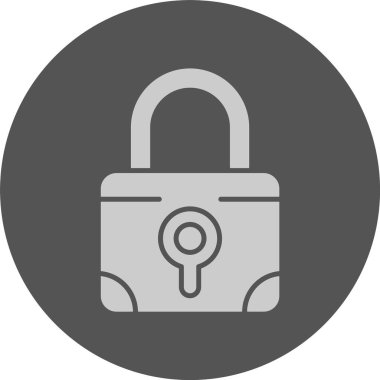 Kilit. Web simgesi basit illüstrasyon 