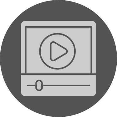 Oynayın. Web simgesi basit illüstrasyon 