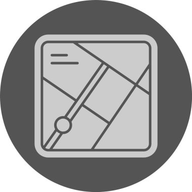 Harita web simgesi, basit vektör illüstrasyonu