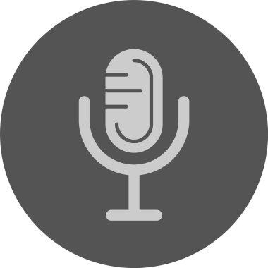 Bir mikrofon simgesinin vektör çizimi 