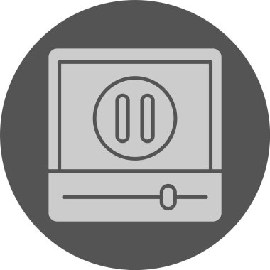 düğme simge vektör çizim duraklatma  