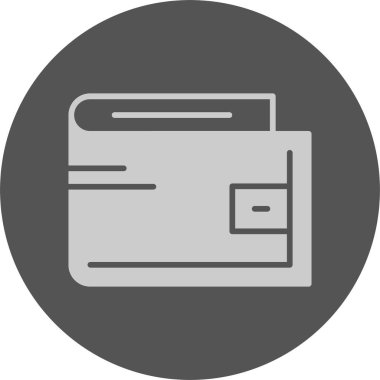 Cüzdan web simgesi, basit vektör illüstrasyonu