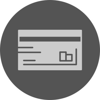 Kredi kartı web simgesi, basit vektör illüstrasyonu