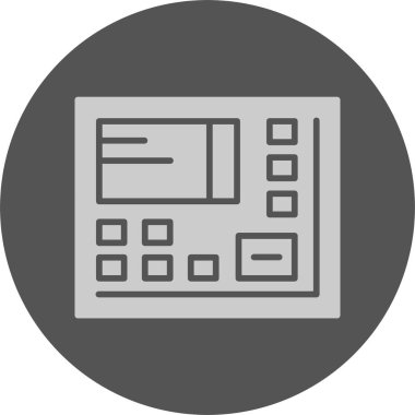 ATM web simgesi, basit vektör illüstrasyonu