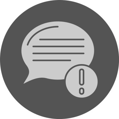 Uyarı web simgesi, basit vektör illüstrasyonu