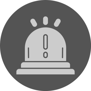 Siren Alarmı Web simgesi, basit vektör illüstrasyonu