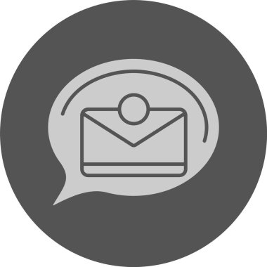 Yeni E- posta web simgesi, basit vektör illüstrasyonu