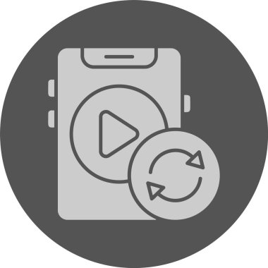  Web simgesini otomatik döndür, basit vektör illüstrasyonu