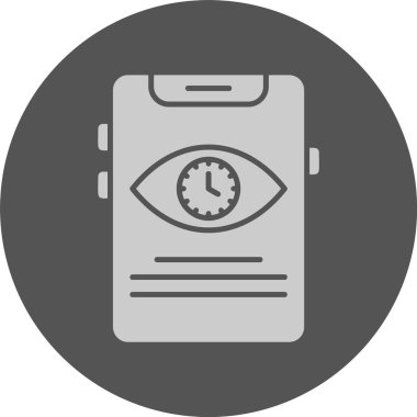 Ekran zaman aşımı web simgesi, basit vektör illüstrasyonu