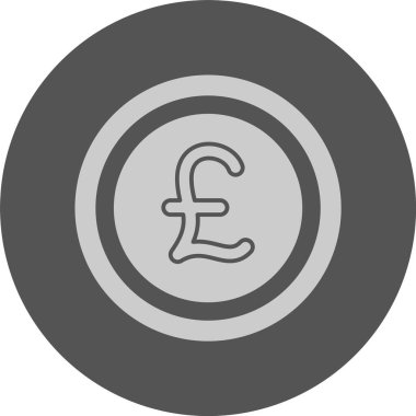 British Pound Web simgesi basit bir illüstrasyon