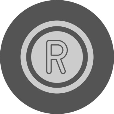 Güney Afrika Rand web simgesi basit gösterim