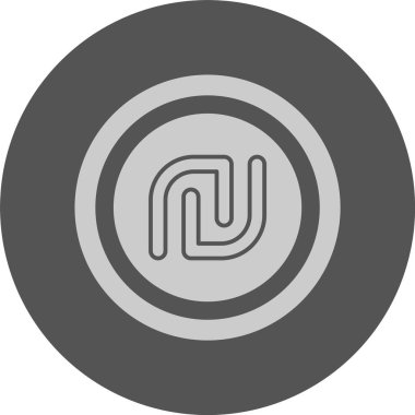 İsrail Shekel Sembolü. Web simgesi basit illüstrasyon