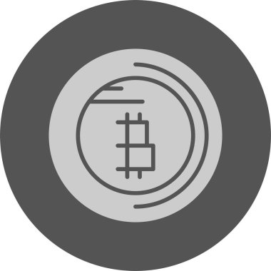 Bitcoin modern simgesinin vektör illüstrasyonu 