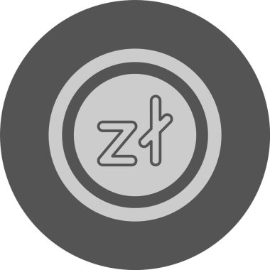 Polonya Zloti Sembolü. Web simgesi basit illüstrasyon