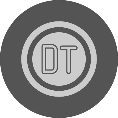 Tunus Dinar Sembolü. Web simgesi basit illüstrasyon