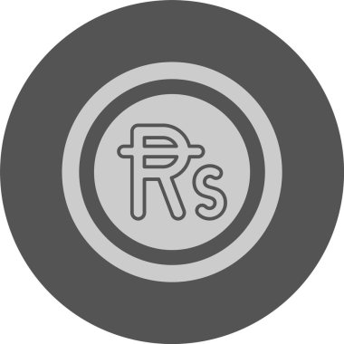 Mauritian Rupee Sembolü. Web simgesi basit illüstrasyon