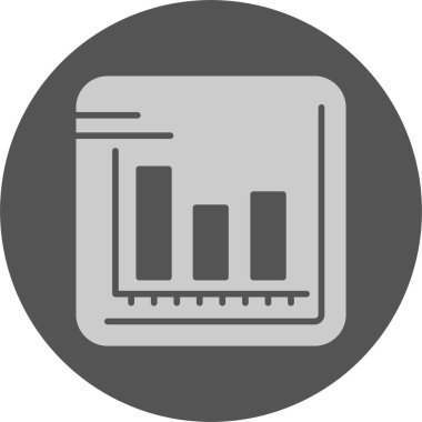Grafik iş simgesi, vektör illüstrasyonu 