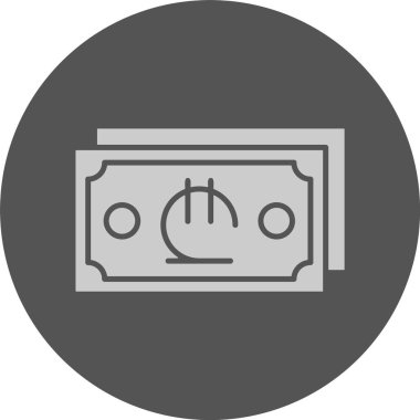  Gürcistan Lari web simgesi basit illüstrasyon