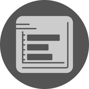 Çizelge iş simgesi, vektör illüstrasyonu  