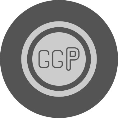 Guernsey Pound Sembolü. Web simgesi basit illüstrasyon