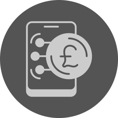 British Pound Web simgesi basit bir illüstrasyon