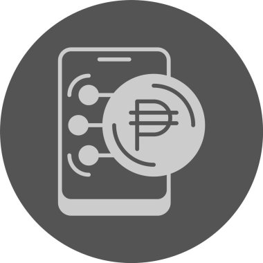  Meksika Pezosu web simgesi basit illüstrasyon