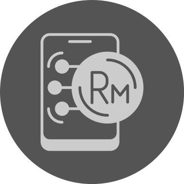  Malezya Ringgit Web simgesi basit illüstrasyon