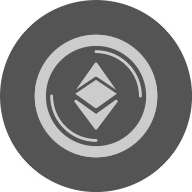 ethereum. Web simgesi basit illüstrasyon