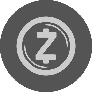 Zcash web simgesi vektör illüstrasyonu