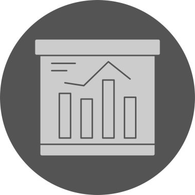 Çizelge iş simgesi, vektör illüstrasyonu  