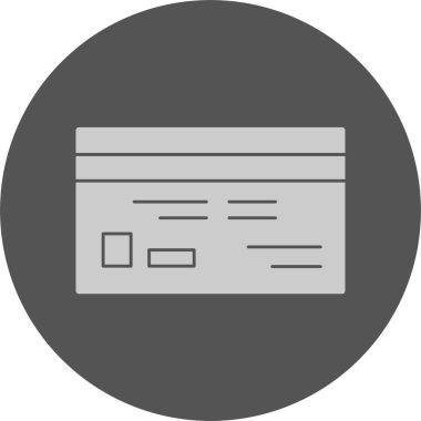 Kredi kartı web simgesi, basit vektör illüstrasyonu