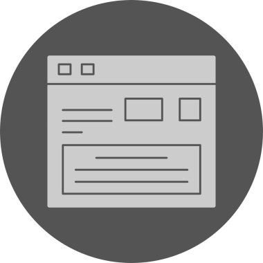 Platform web simgesini paraya çevir, basit vektör illüstrasyonu