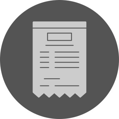 Fatura web simgesi, basit vektör illüstrasyonu
