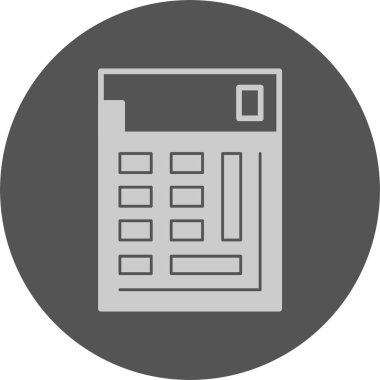 hesap makinesi web simgesi, basit vektör illüstrasyonu