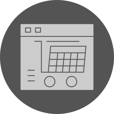 E-ticaret web simgesi, basit vektör illüstrasyonu