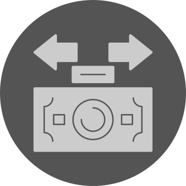 Para transferi web simgesi, basit vektör illüstrasyonu