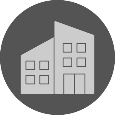 ofis web simgesi, basit vektör illüstrasyonu