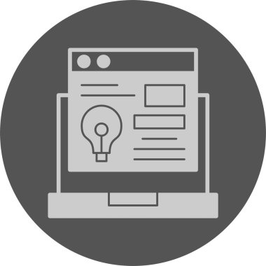 Yenilik web simgesi, basit vektör illüstrasyonu