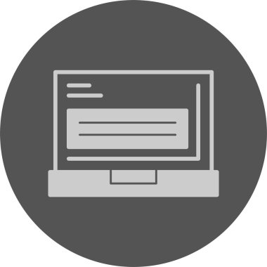 dizüstü bilgisayar web simgesi, basit vektör illüstrasyonu