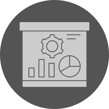 Sunum web simgesi, basit vektör illüstrasyonu