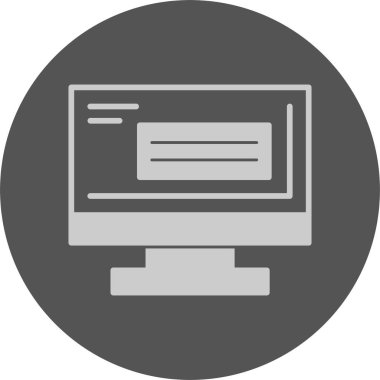 bilgisayar web simgesi, basit vektör illüstrasyonu