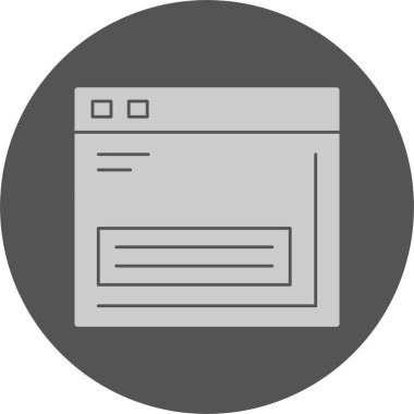 Web sitesi simgesi, basit vektör illüstrasyonu