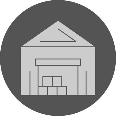 Depo web simgesi, basit vektör illüstrasyonu