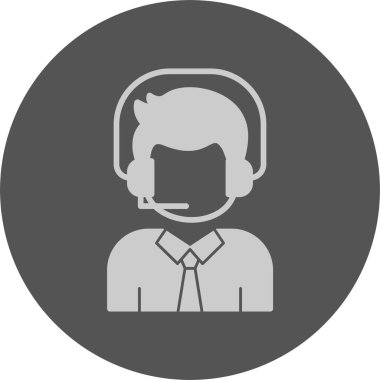 Yardım masası web simgesi, basit vektör illüstrasyonu